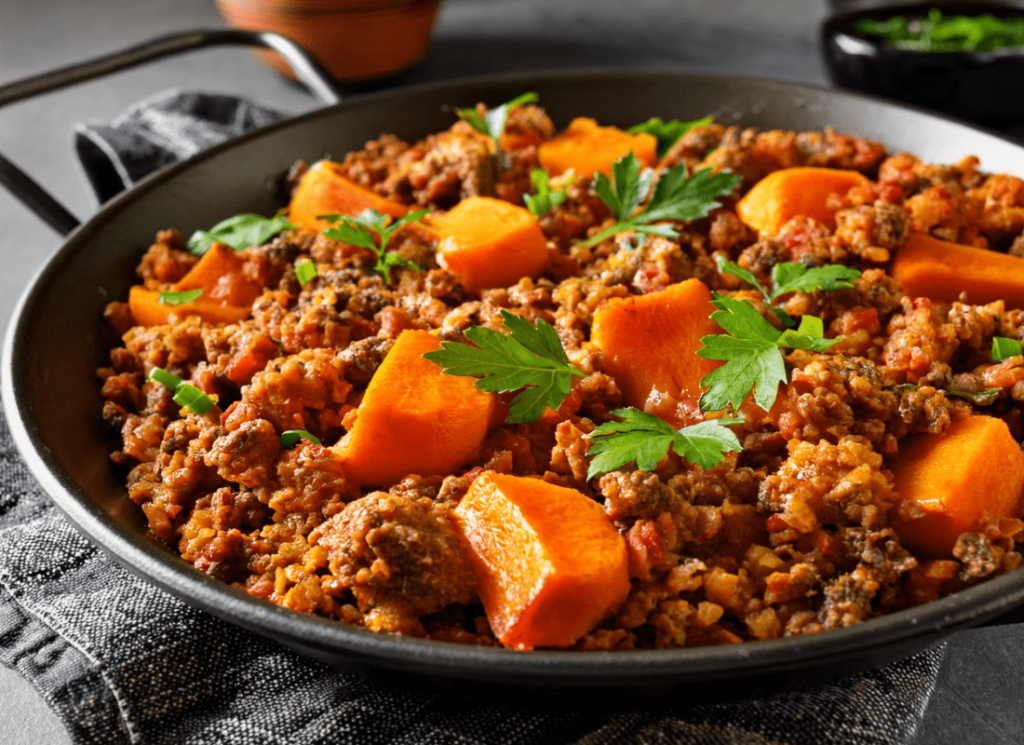  Ground Turkey Sweet Potato Skillet