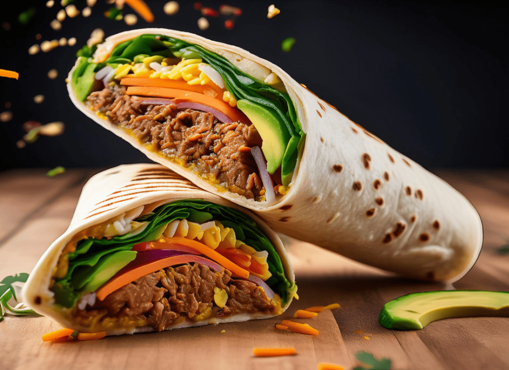 Wrap Hummus or avocado, Turkey or roast beef