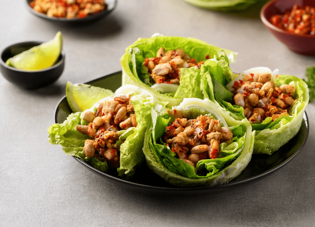 Spicy Turkey Lettuce Wraps